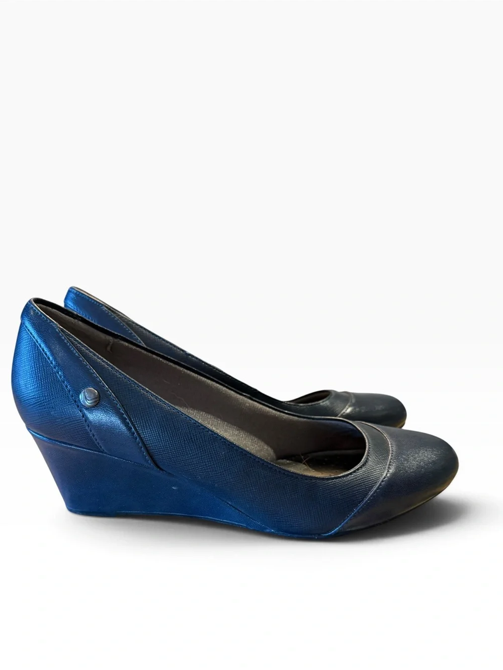 Life Stride Soft Systems Dreams Women’s 7.5 Navy Wedge Pumps